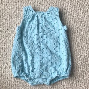 EUC Janie and Jack sleeveless eyelet romper